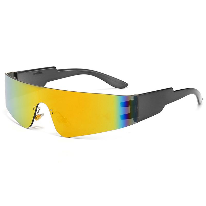 Fashion Y2K Sunglasses Women Men Trends Frameless Sun Glasses Female Stylish Summer Driving Shades Outdoor Sports Goggles красный