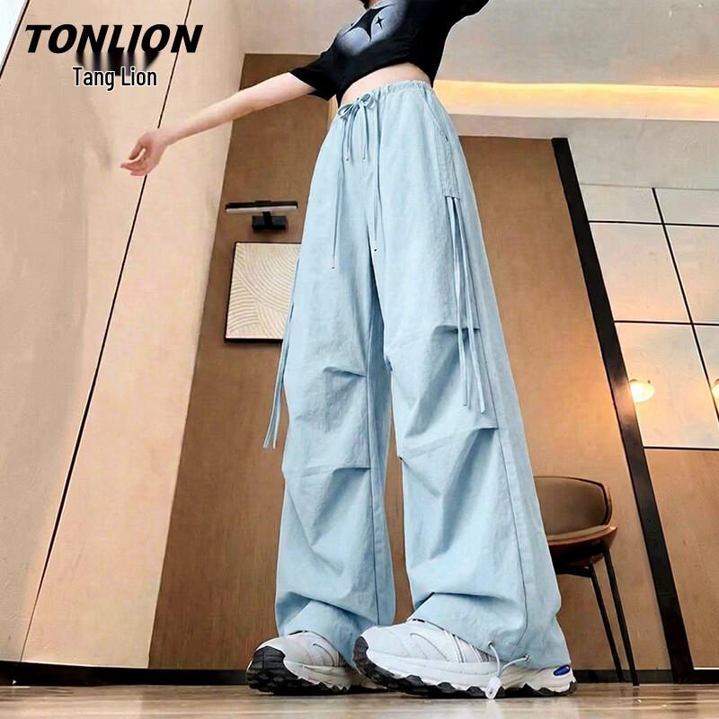 TonLion Women s UPF50+ Cooling Parachute Cargo Pants with Drawstring Bow XL