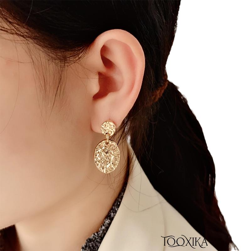 

Tooxika новые высококачественные серьги, европейские модные женские индивидуальные универсальные ретро-серьги с геометрическим рисунком