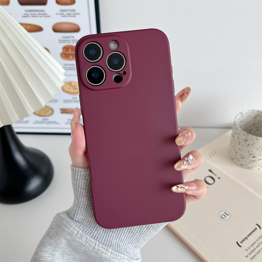 For iPhone 16 Pro Phone Back Case Scratch Resistant Silicone Mobile Cover