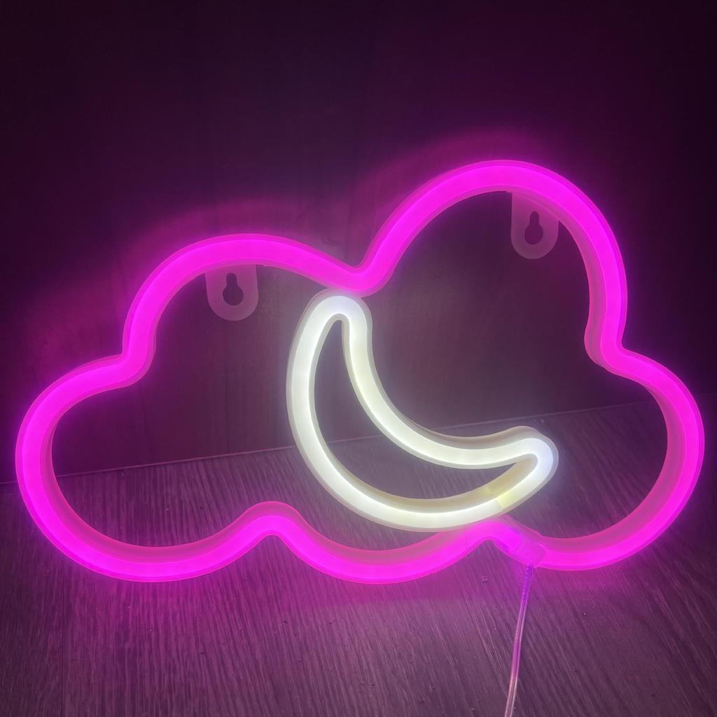 LED Neon Decorative Lights: Cloud, Lightning, Musical Notes, Moon, Bat