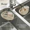 Drainage Basket for Kitchen Sink Drain Basket, Shell Shaped Hollow Hanging Sponge Countertop Space Saver Holder, Large Capacity Brushes And