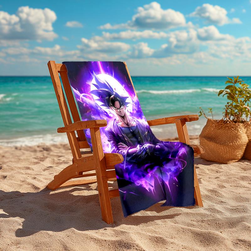 Ultra-Soft Beach Towel with Dragon Ball Theme,Ideal for Pool - Camping, Diving - Perfect Travel Essential, Vibrant Beach Towel.
