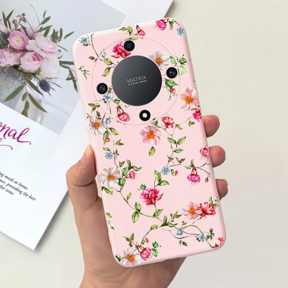 Für Honor Magic6 Lite Hülle Honor X9b Hübsche Mädchen Sonnenblumen Hülle Weiche Silikon Handyhülle Für Honor Magic6 Lite HonorX9b Bumper
