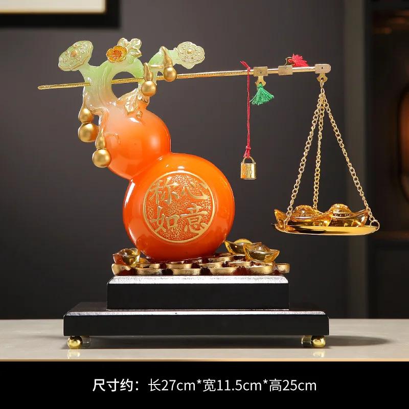 1PCS resin plant ornaments modern and simple gourd ornaments wine cabinet living room entrance front desk high-end gifts