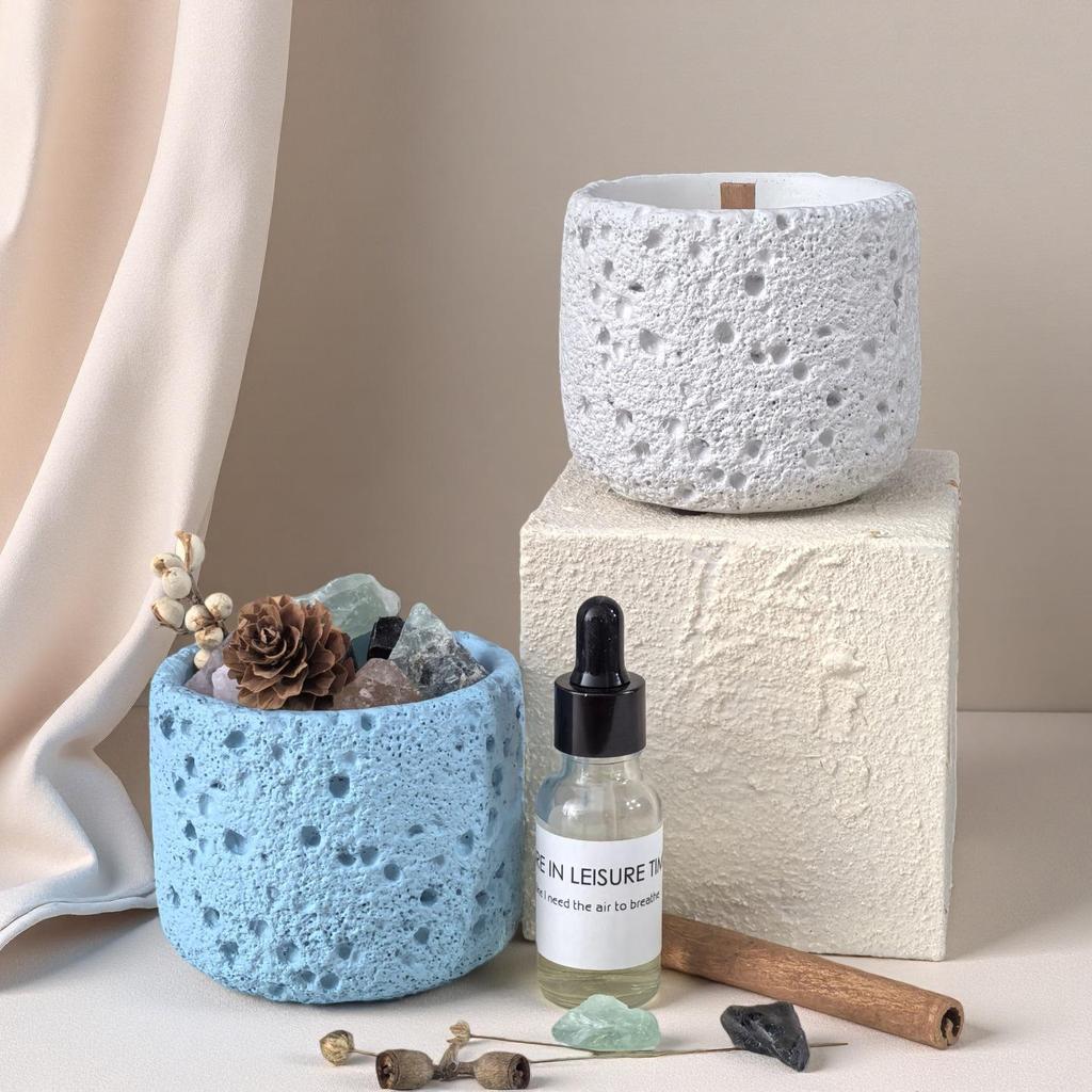 Cross-border Cement Texture Candle & Diffuser Cup - Decorative Aroma Container Ornament