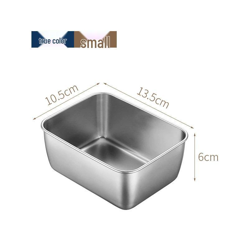 Plateau Rectangulaire en Acier Inoxydable avec Couvercle et Boîte Magnétique Fraîcheur