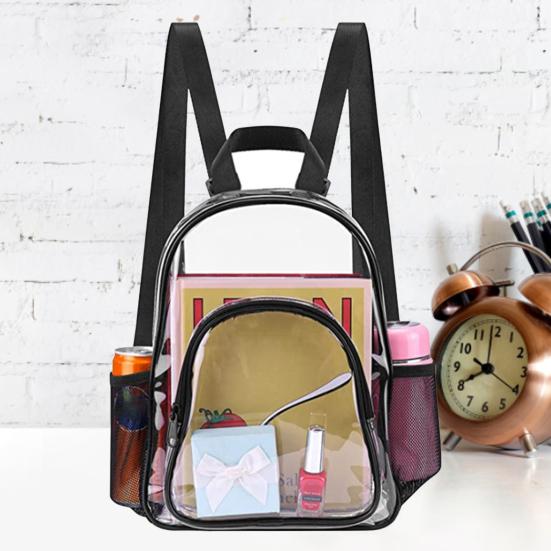Studentský batoh Průhledný Velkokapacitní Hladký zip PVC Školní taška do školy