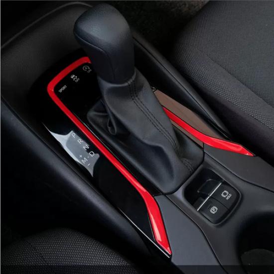 Red Car Console Gear Shift Box Panel Trim For Toyota Corolla Cross -2025