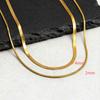 2pcs Chain Necklace for Men Boys,4MM Stainless Steel Flat Snake Chain Collars,2mm Silver Gold Color Box Chain Gift