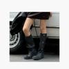 Versatile Skinny Long Boots Lace-up Platform Martin Boots Boots Women's Thick Heel Boots Motorcycle Knight Boots Tall Boots