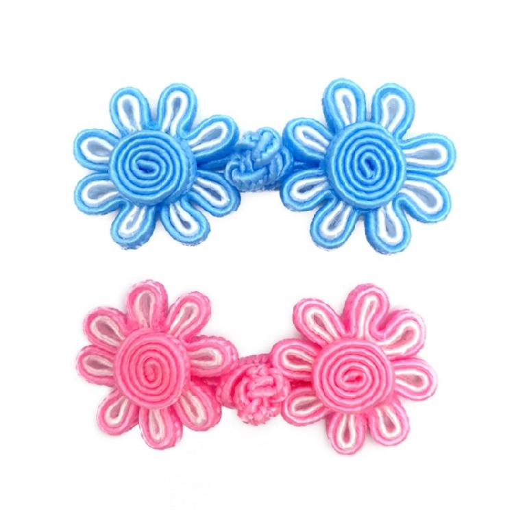Vintage Flower Fasteners Buckle Disc Buttons DIY Clothing Decoration Garments