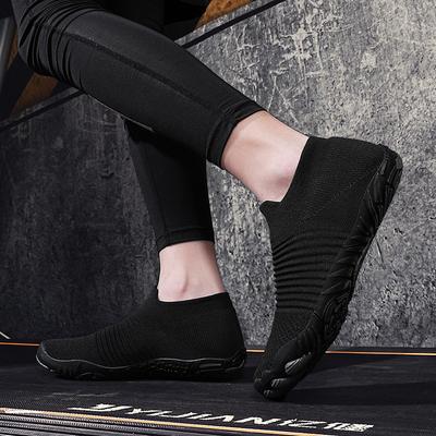 2024 New Outdoor Large Size Fly-woven Five-finger Wide-head Shoes One-pedal Socks Shoes Men's Casual Single Shoes