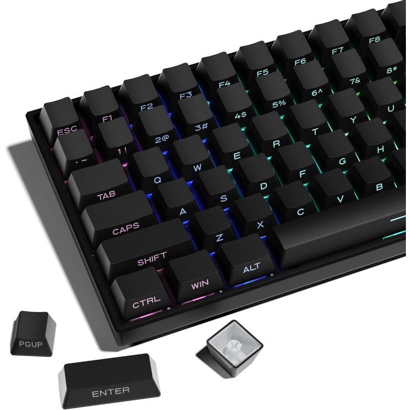 Polar Day Gradient Translucent Keycap Set with Micro-Dust Positive Engraving