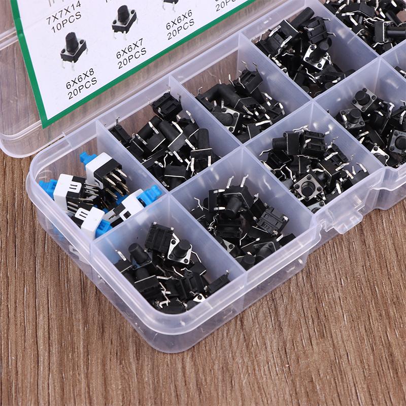 10 Valori 180 Buc Comutator Tactic Buton Apăsare Momentan Tactic Mini Comutator Kit 6*6 4.3-13Mm 7*7Mm Comutator Momentan