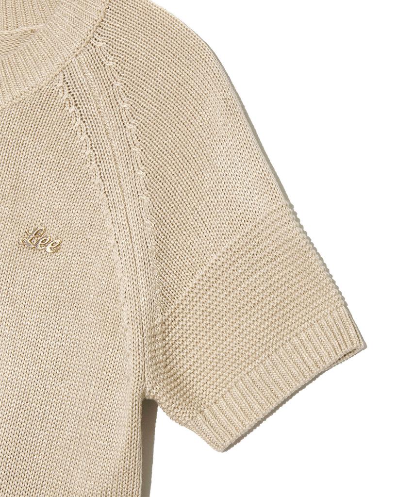 LEE Women'S Raglan Short Sleeve Knit Beige
