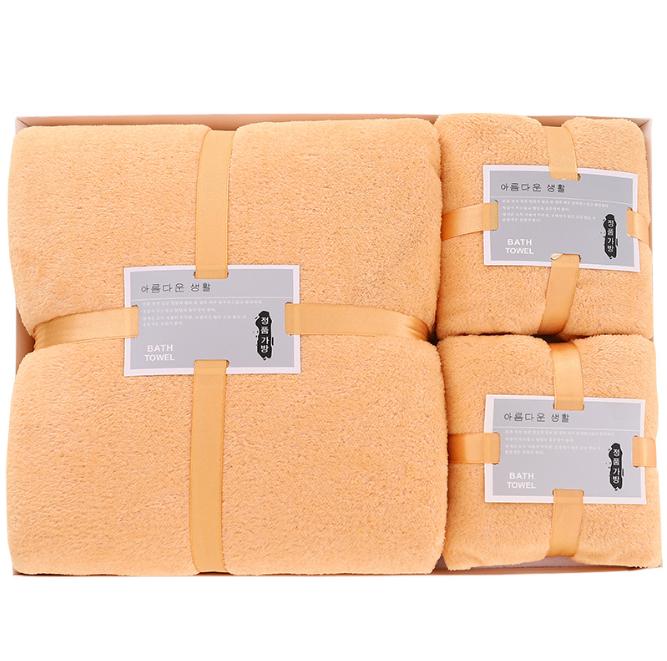 3PCS/Set Large Bath Towels Coral Velvet Bath Towels Lady Wearable Fast Drying Beach Spa Bathrobes Bath Towels Set