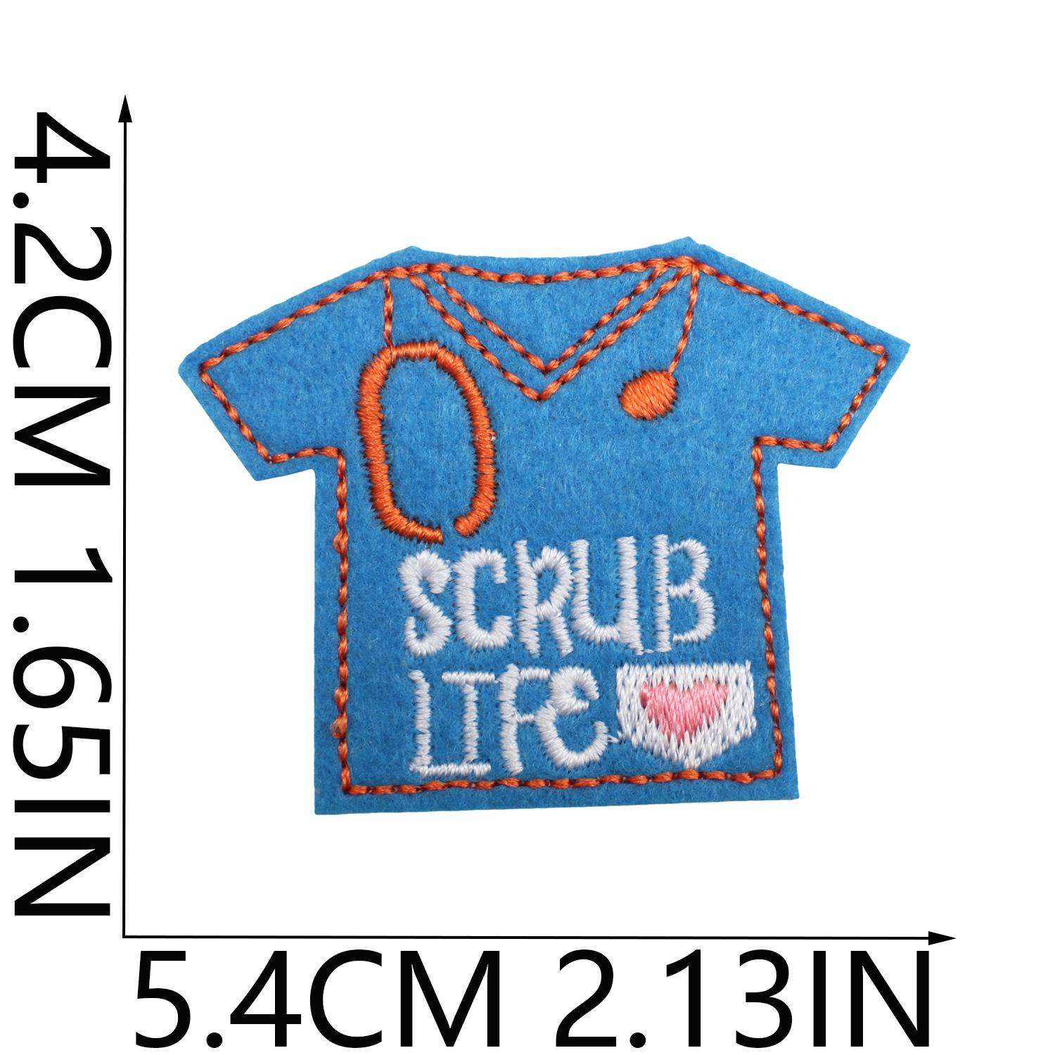 

Cartoon Nurse Uniform Embroidery Cloth Sticker Bag Patch Sticker Decorative Syringe Pill Computer Embroidery Chapter Boy Ironing No. 3_3 pieces