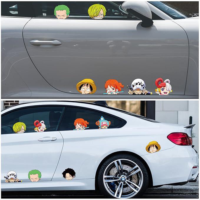 One Piece Anime Autoaufkleber für Motorrad, Fahrzeugkofferraum, Reisekoffer, Wand, Notizbuch usw.