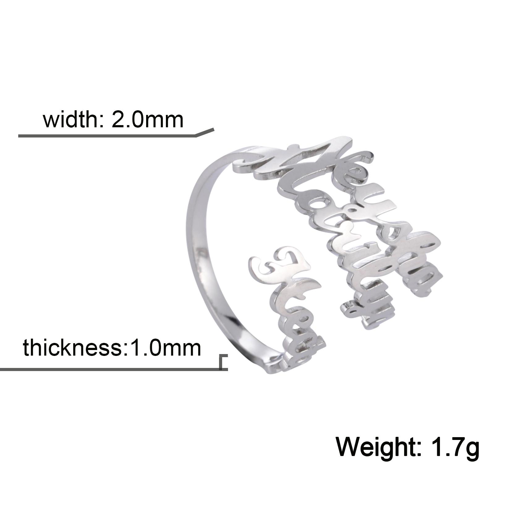 

Custom Double Name Rings for Women Men Personalized Couple Ring Stainless Steel Jewelry Customized Heart Ring Wedding Gift 2026 Adjustable&Steel