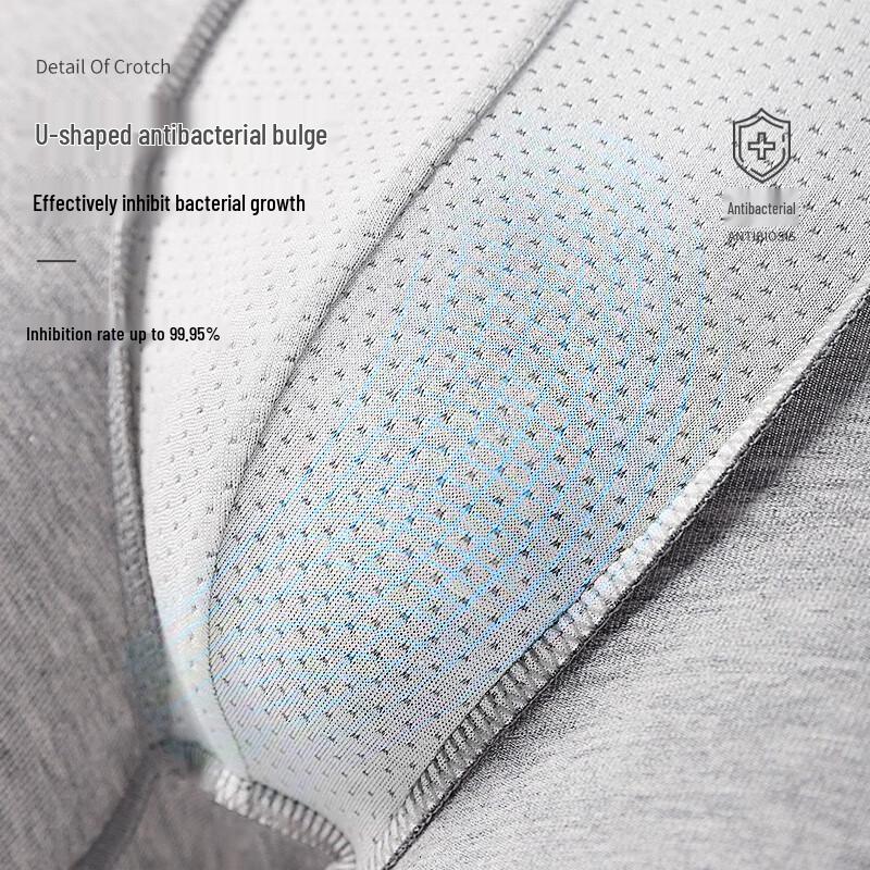 Yuzhaolin Men's Cotton Antibacterial Boxer Briefs 4-Pack