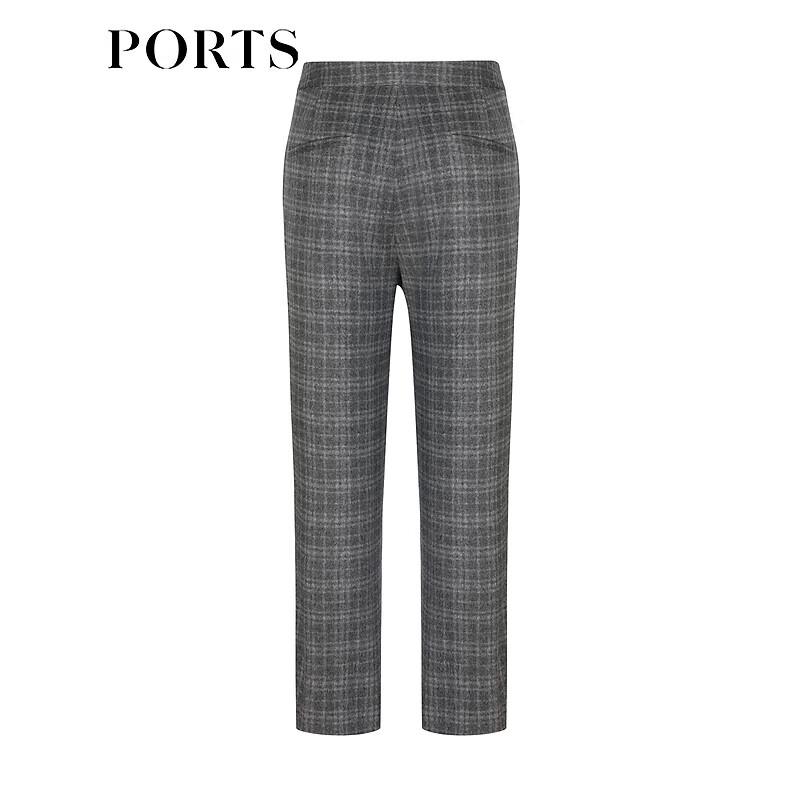 PORTS Women's Plaid Wool Casual Trousers
