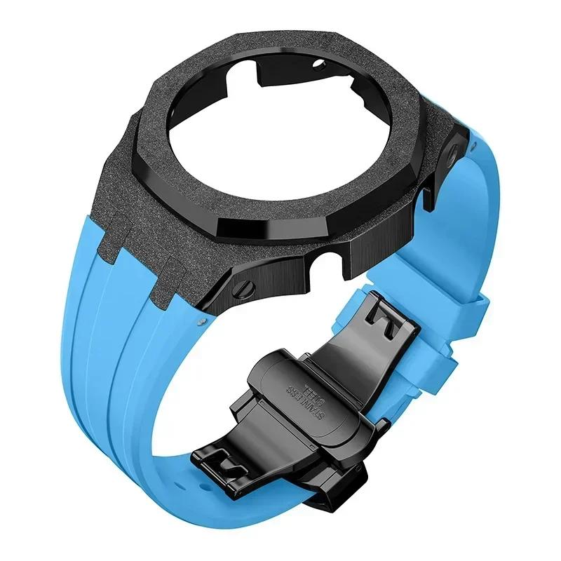 Zestaw modyfikacyjny Gen4 do Casioak GM2100 Metalowa obudowa ze stali nierdzewnej Gumowy pasek Zestaw do modyfikacji Akcesoria Casioak GM-2100 ze śrubami