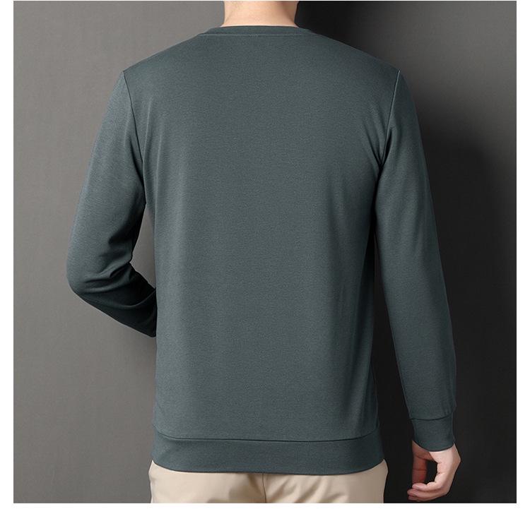 Woodpecker Men's Autumn Long Sleeve Round Neck Casual Base Shirt