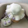 1/2Pcs Summer Sun Hat Princess Beach Sun Hat Big Brim Tulip Fisherman Hat For Girls  Sweet Crossbody Bag Gifts