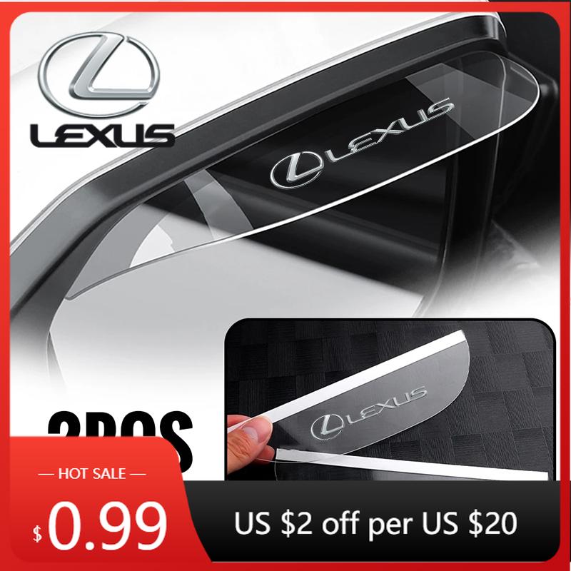 Interior Stickers Car Rearview Mirror Block Rainwater Eyebrow Accessories For Lexus LS LC IS350 ES300 GS350 CT200h GX460 LX570 R