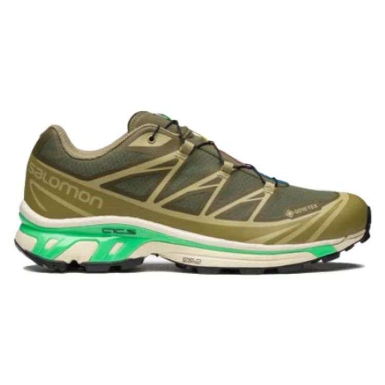 Salomon XT-6 Comfortable Versatile Fabric Shock Absorbing Durable Low Top Running Shoes Unisex Running Shoes Green 472923
