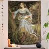 John William Waterhouse Anime Tapestry Hippie Flower Wall Carpets Dorm Decor Cheap Hippie Wall Hanging