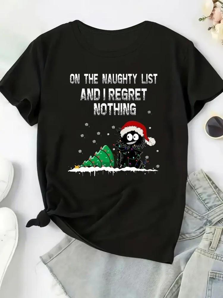 Naughty List Santa amp Design Top for Holiday Parties amp Casual Attire Unisex T-Shirt L