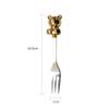 Creative Cute Cartoon Bear Coffee Spoon Dessert Fork Afternoon Tea Fruit 304 Stainless Steel Tableware Cutlery Kitchen Dining