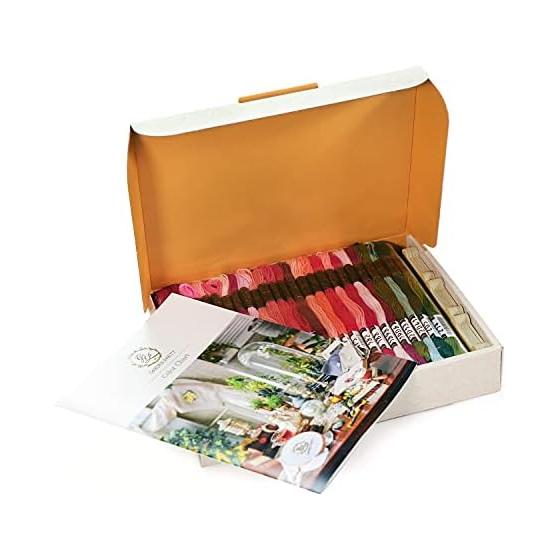 Olympus Thread Embroidery Thread GARDEN PARTY Embroidery Thread Set with Spool Wild Garden 100 Skeins GP-100A