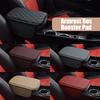 Leather Armrest Box Storage Bag Car Storage Bag Center Console Protective Cover With Side Storage Bag Car Interior Accessories