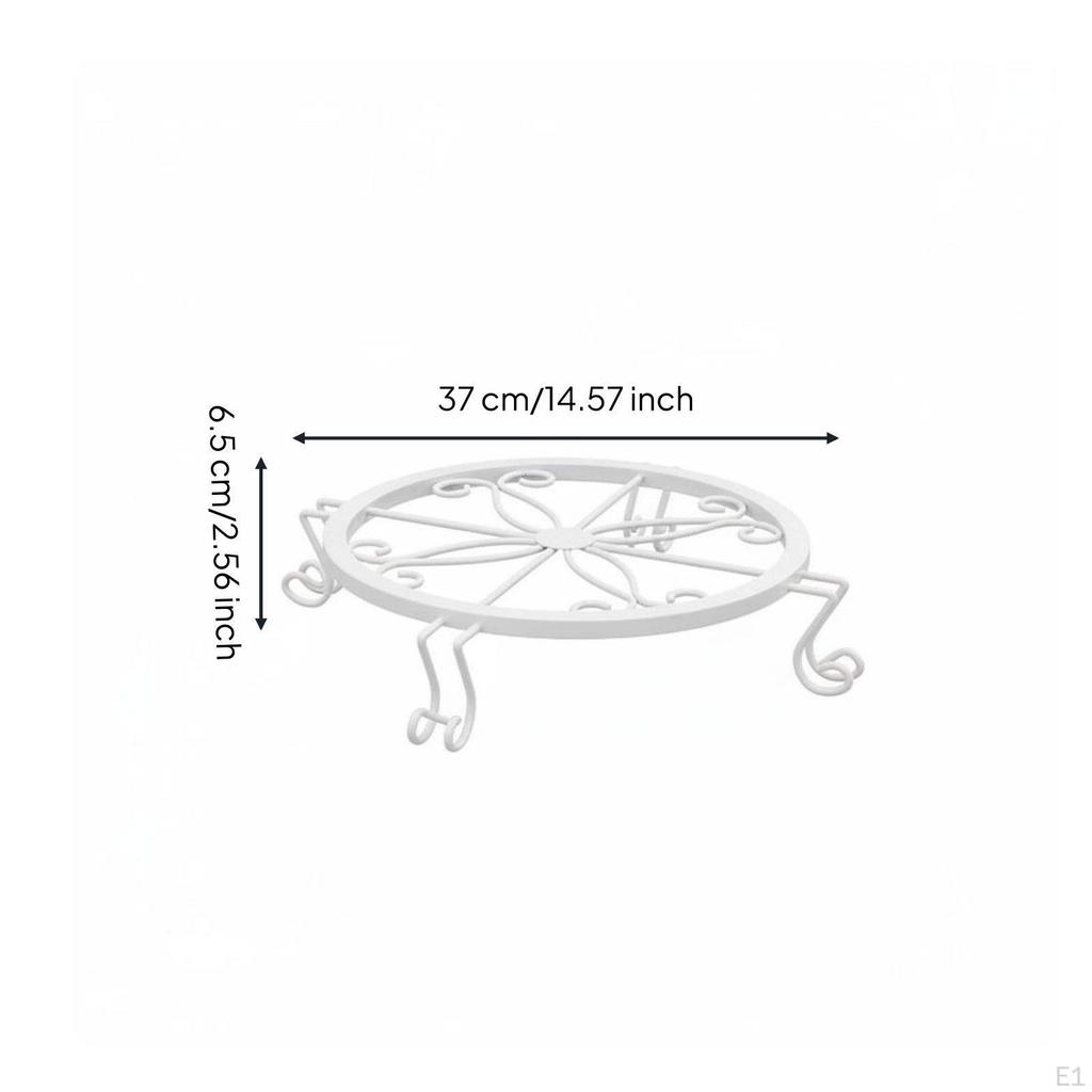 Iron Flower Pot Stand Sturdy Floral Space Saving Plant Holder Rack for Balcony, Indoor,
