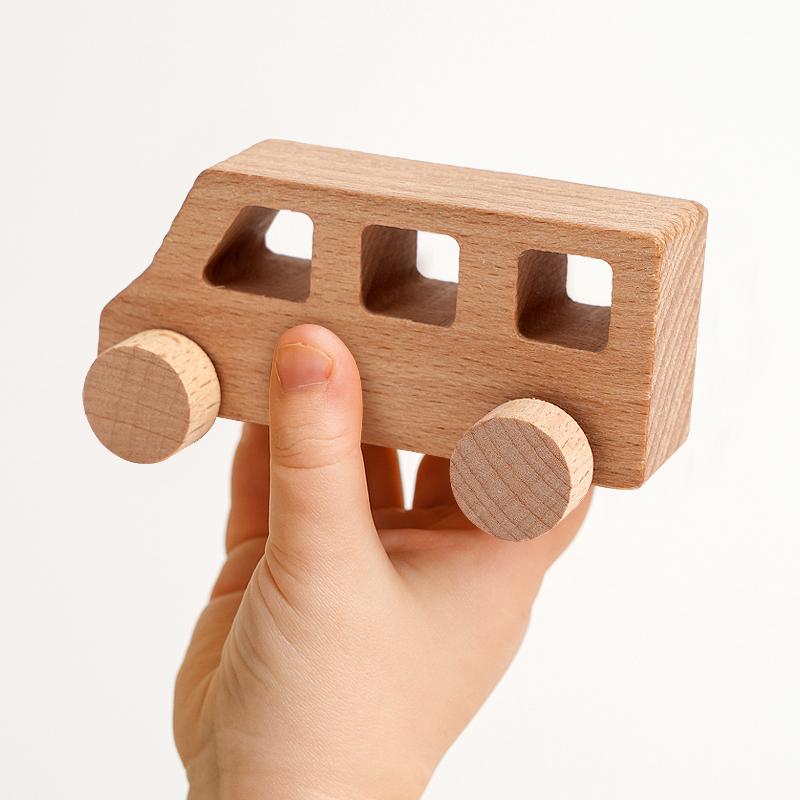 8 Stück Kleine Holzautos, Greifübungsspielzeug, Geschenk für Kinder