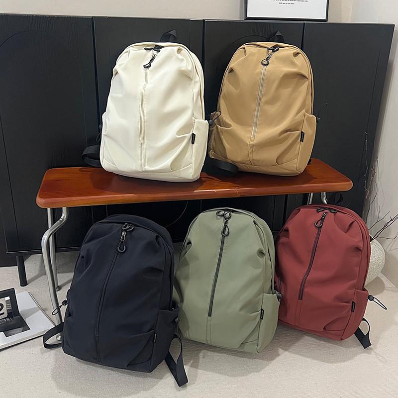 Minimalist Oxford Cloth School Backpack For Teens With Lightweight Design For Daily Use