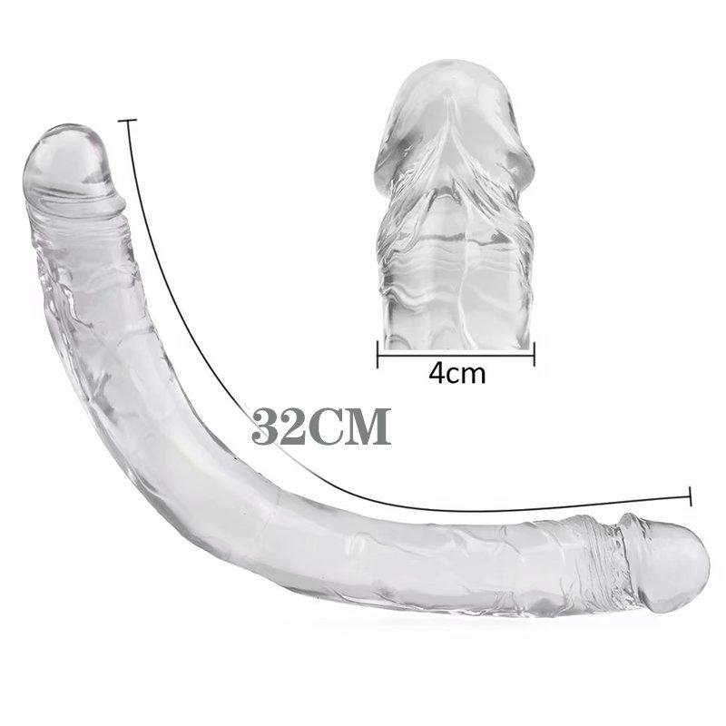 Obrovské dildo 21/43/56 cm Super realistické erotické hračky na měkký penis s dvojitou hlavou pro ženy Muži