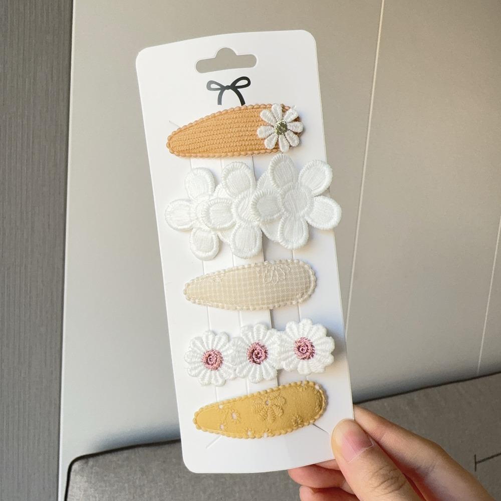 

5 шт. Модные милые заколки-клипсы для волос с принтом, простые разноцветные заколки-невидимки для девочек