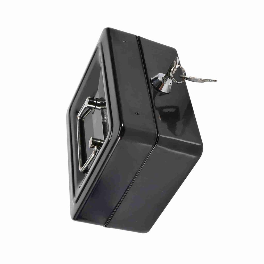 1Pc Mini Portable Iron Petty Lockable Cash Money Coin Safe Security Box Household New