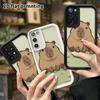 Phone Case: 2D Flat Samsung Galaxy A34 A35 M05 M06 S20 S22 S21 FE Plus 5G Layered Protective Case, Strawberry Capybara, Christmas and Halloween Gifts