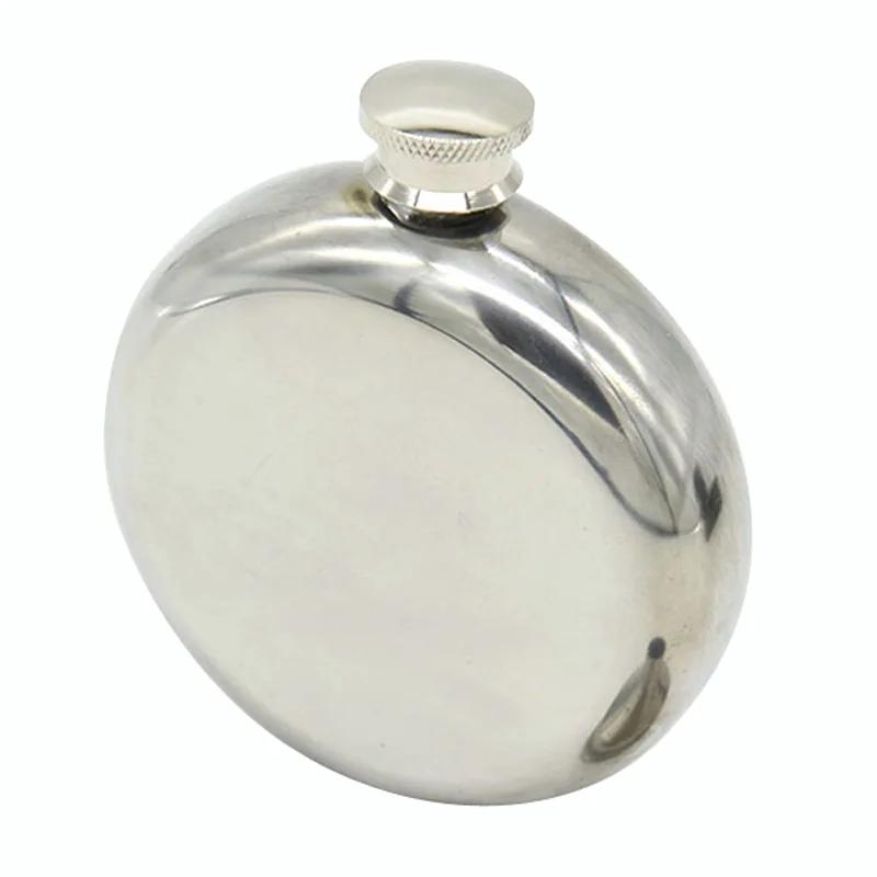 5OZ Stainless Steel Hip Flask Mini Round Alcohol Liquor Bottle High Quality Whiskey Flagon Mirror Polished Portable Pocket Flask