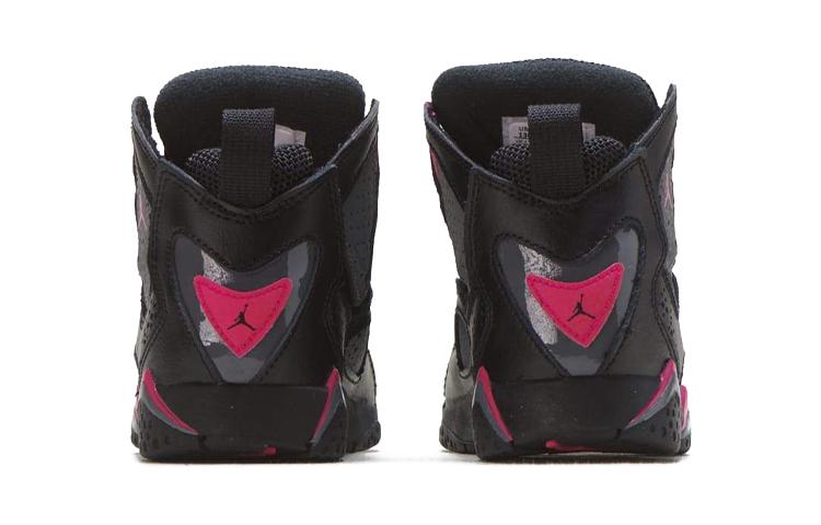 Jordan Zapatillas de Baloncesto Altas True Flight para Niños Negro Rosa Niños de 3 a 7 Años 342775-009