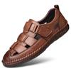 2024 Summer Beach Sandals Outdoor Non-slip Wading Shoes Fisherman Leather Breathable Hiking Non-slip Sandals Sandalia Masculina