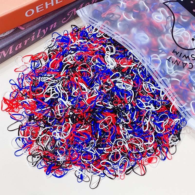 1000pcs Girls Elastic Colourful Disposable Rubber Band Hair Ties Headband Children Ponytail Holder Bands Kids Hair Accessories