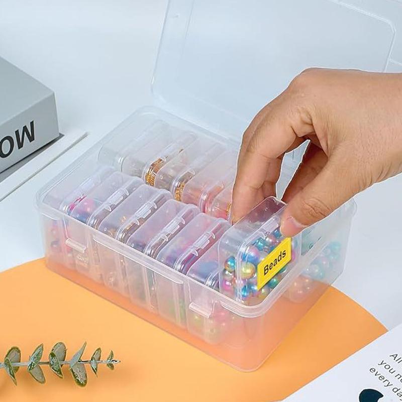 12/15/30PCS 5.5cm Size Square Box Storage Set Household Waterproof Dustproof Transparent Plastic Small Part Organizer Case ZYF