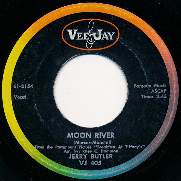 

7inch Record JERRY BUTLER - Moon River / Aware Of Love VJ405 Vee Jay Records 1961 US Soul/Funk Used