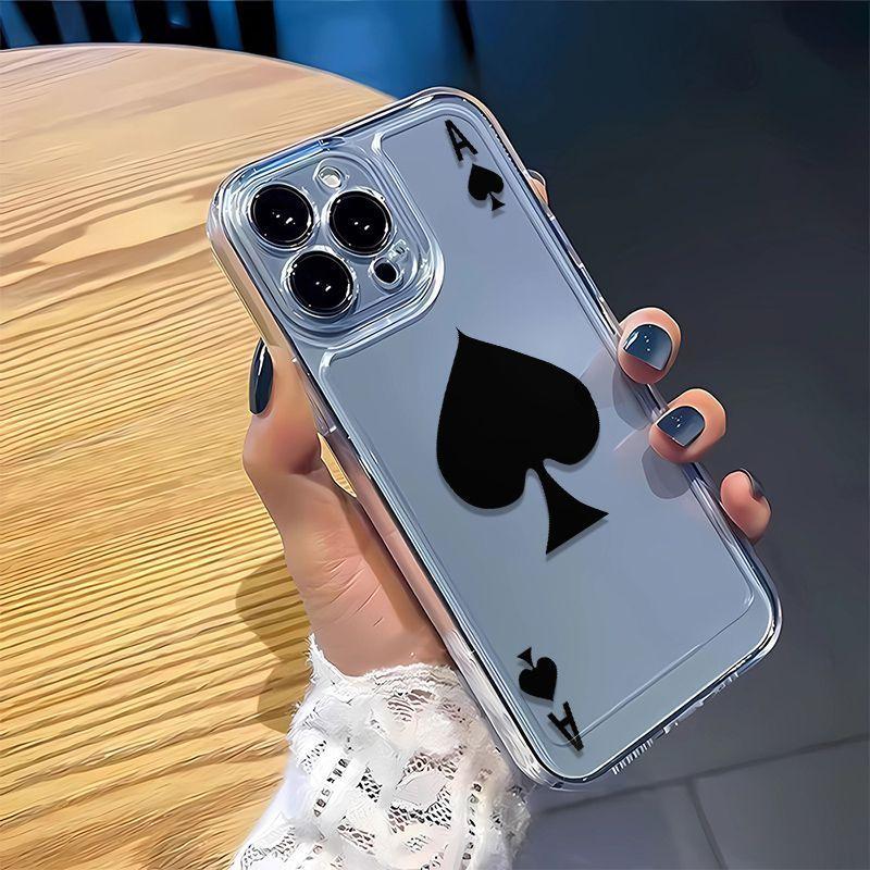 Transparent Space Case Spade A for Apple 17/15/14/13promax Phone Case 12/11 Soft Xr/xs